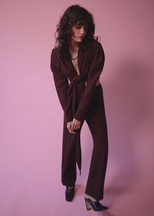 Pantalon Maroubra Bordeaux - Prêt à partir