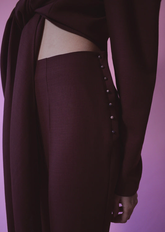 Pantalon Maroubra Bordeaux - Prêt à partir