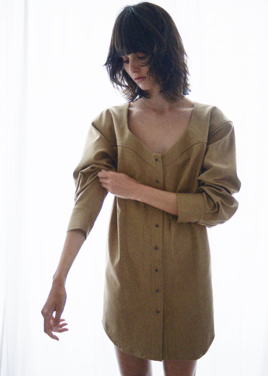 Robe Umina Beige - Prêt à partir