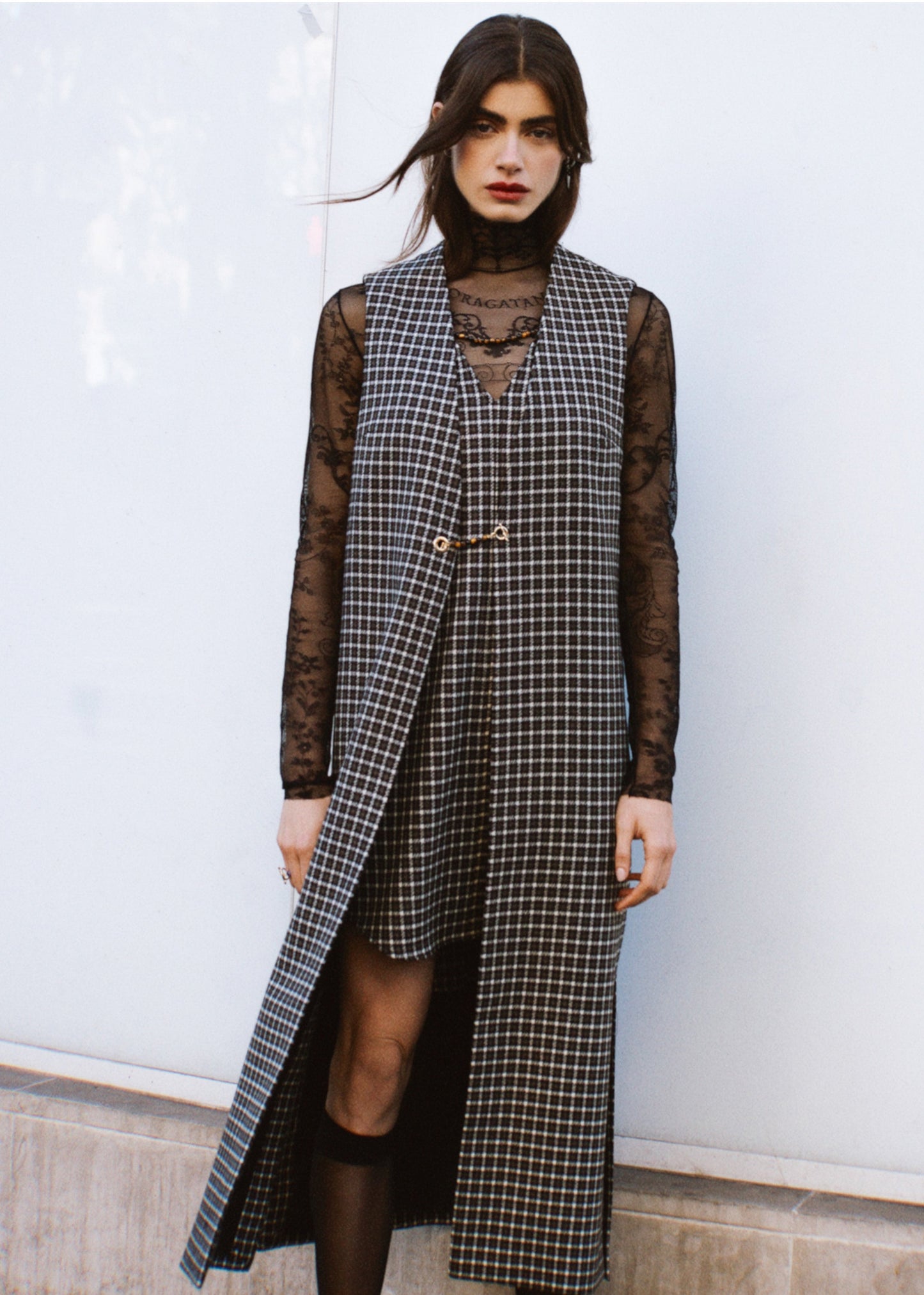 Norah Vest in Gingham - Ready to go