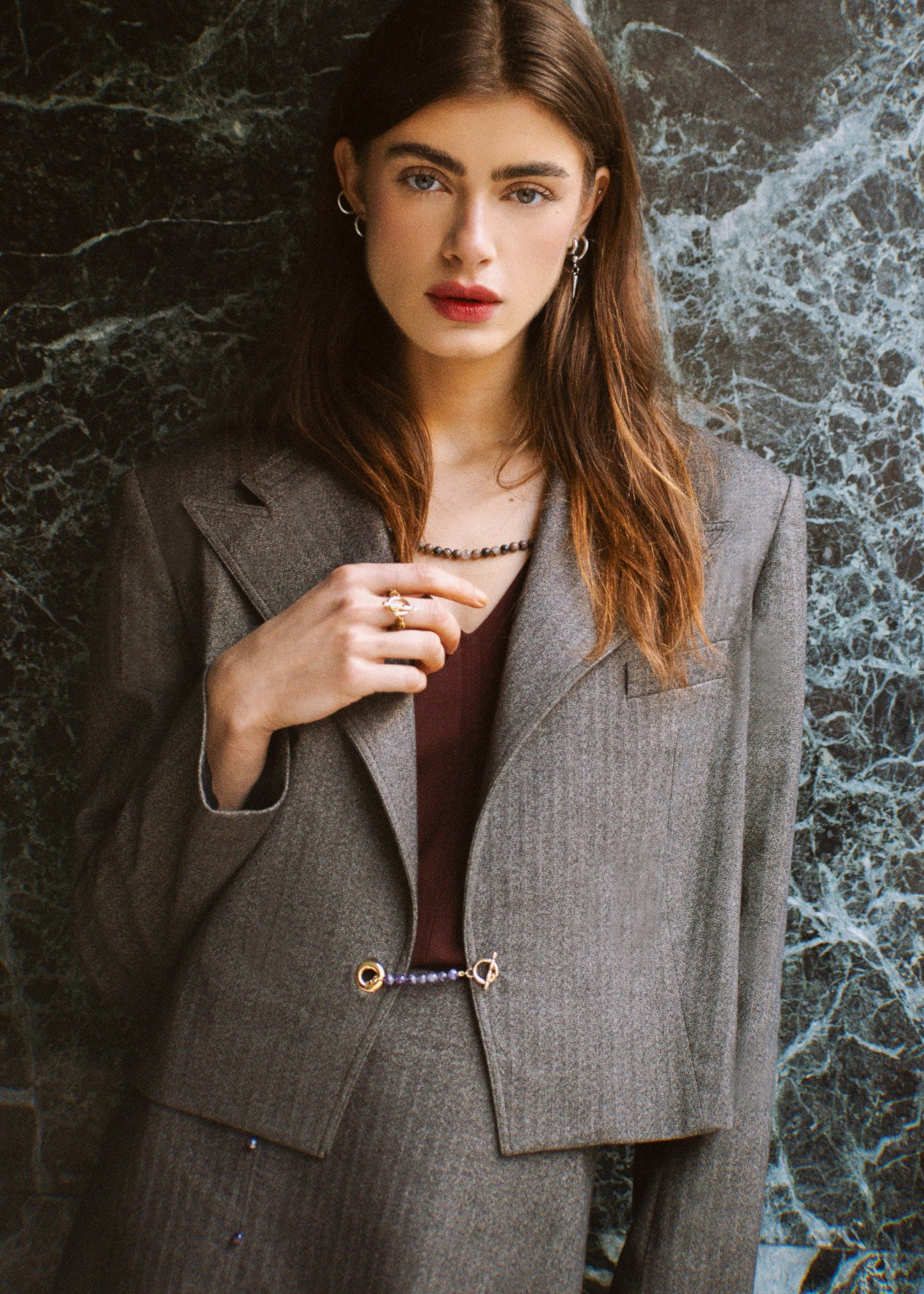 Avalon Blazer in Herringbone - Ready to go