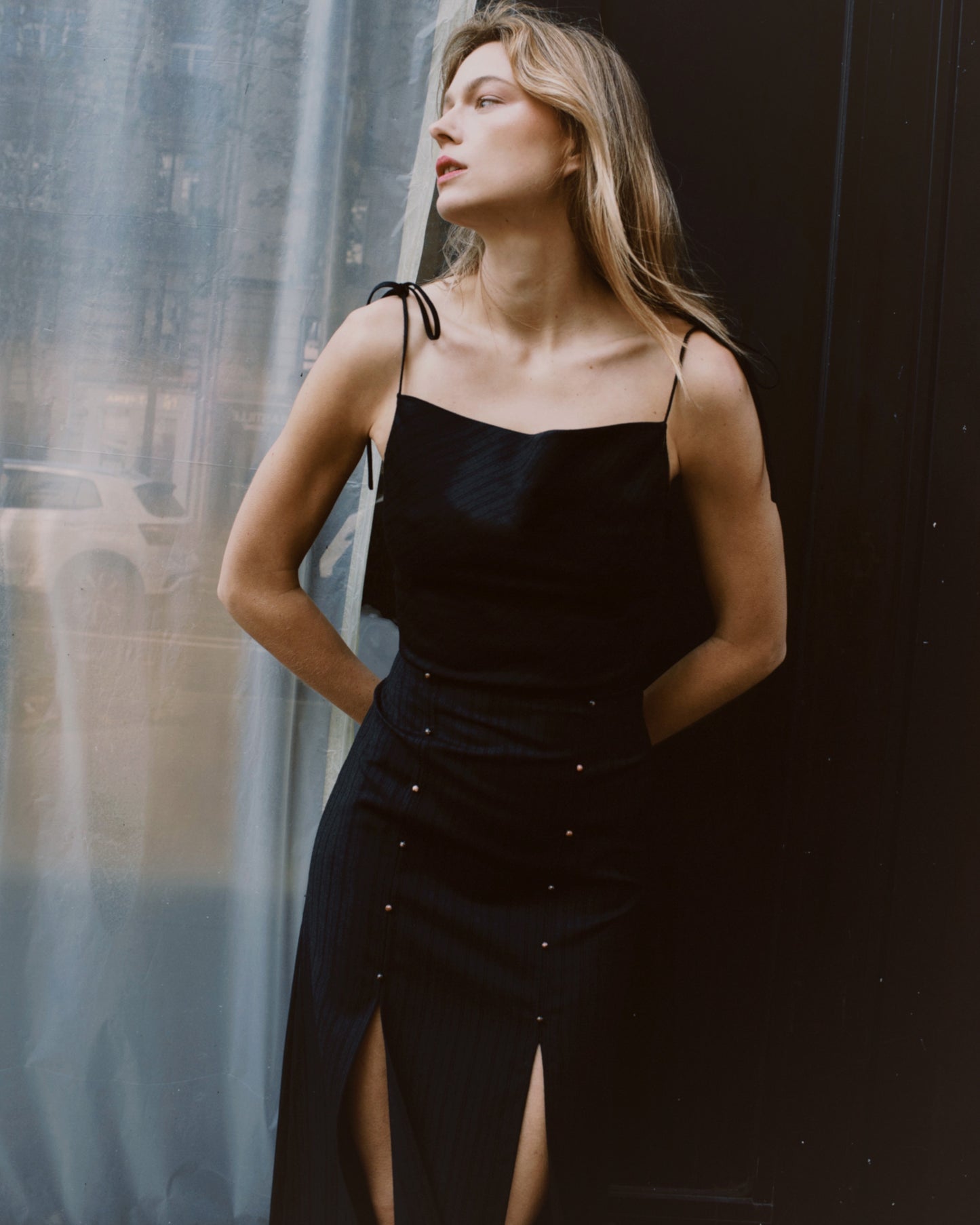 Robe Mona Rayures noires - Prêt à partir