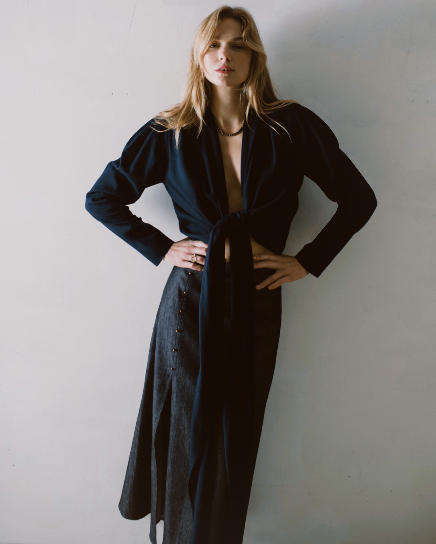 Blouse Byron Marine - Prêt à partir