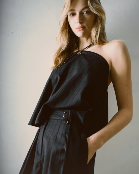 Salt Top in Black Stripes - Ready to Go