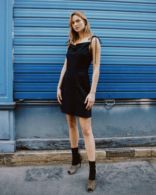 Ballina Dress in Charcoal - Ready to go