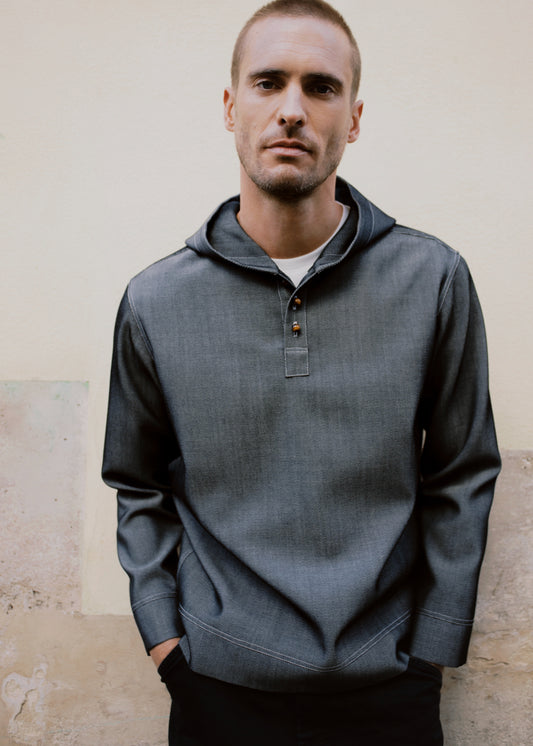 Clarks Hoodie in Denim - Ready to go